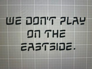 We don't play east tee