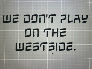 We Don't play west tee